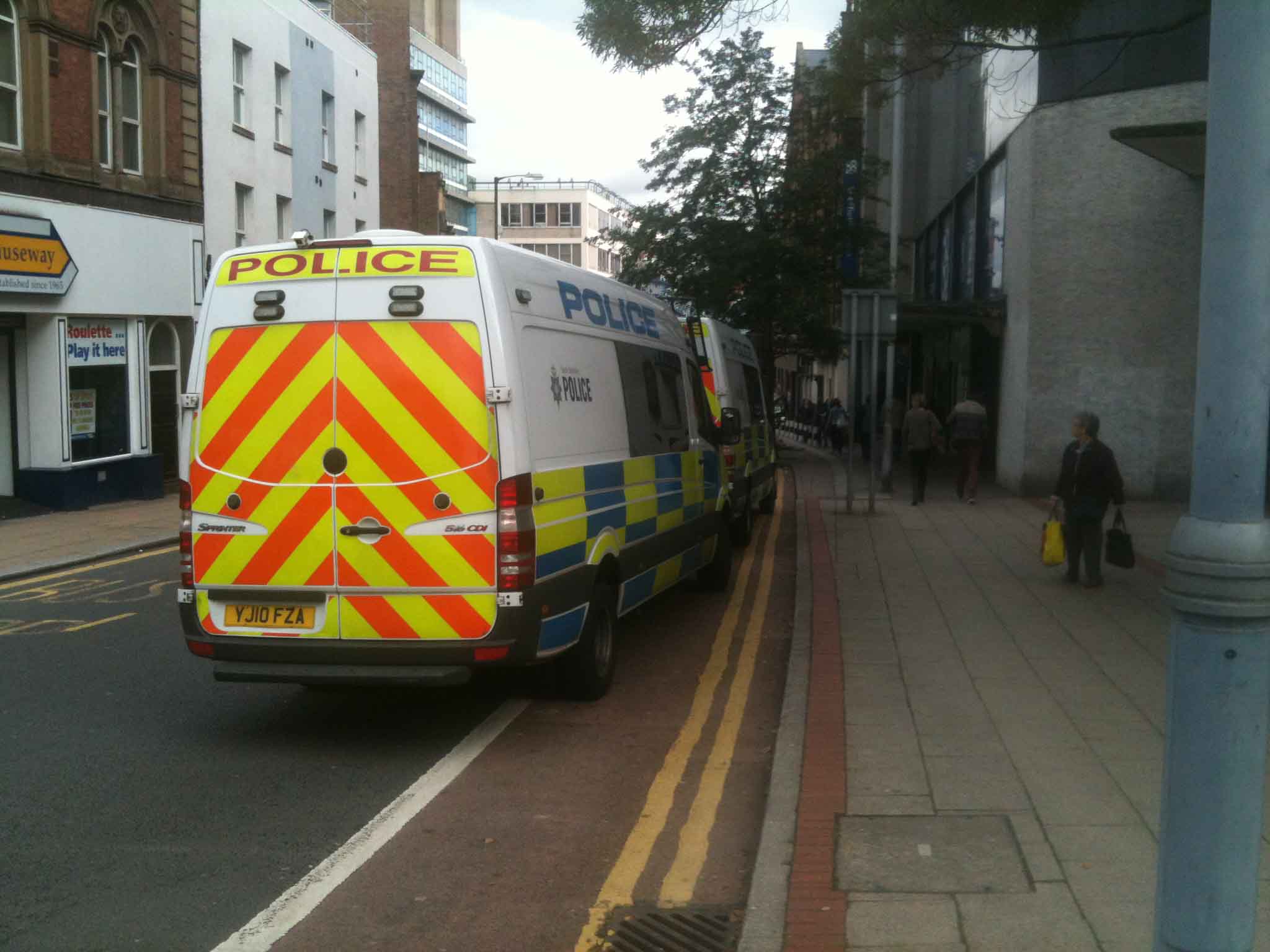  South Yorkshire Police Blocking Castle Street - Another occasion