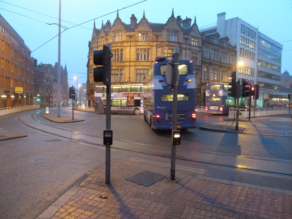  No need for cycle infrastructure - it's a main road only confident cyclists will use it (this is not the junction in Broomhill but another one in the centre of Sheffield)