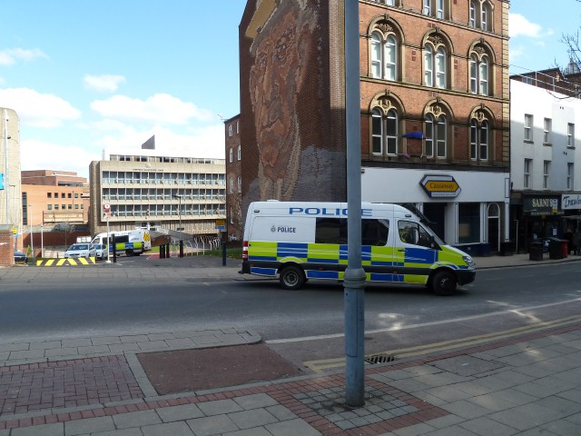  Blocking a contraflow cycle lane - 30th March 2013   Moved into the police carpark after a complaint made at the station