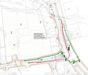  5 Signals for the bicycles and pedestrians, 1 for the cars   Clay Wheels Lane Junction Redesign