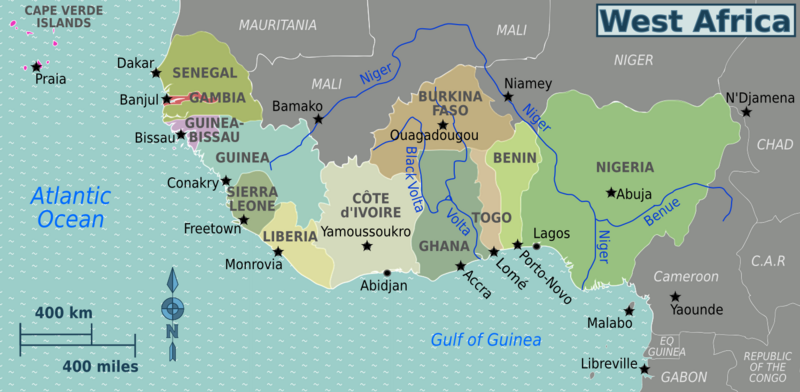  Source: Peter Fitzgerald, http://wikitravel.org/shared/File:West\_Africa\_regions\_map.png