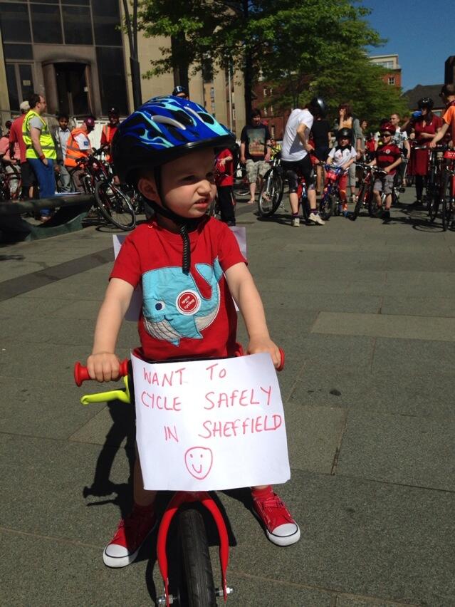 'I want to cycle safely in Sheffield' - Photo credit Lucy Harper