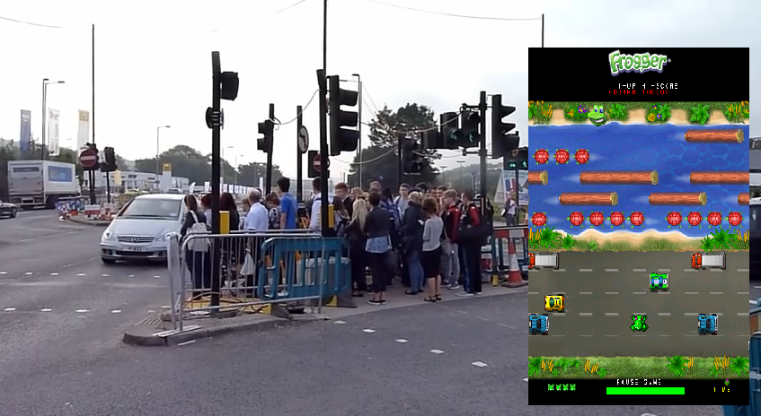 Real life Frogger