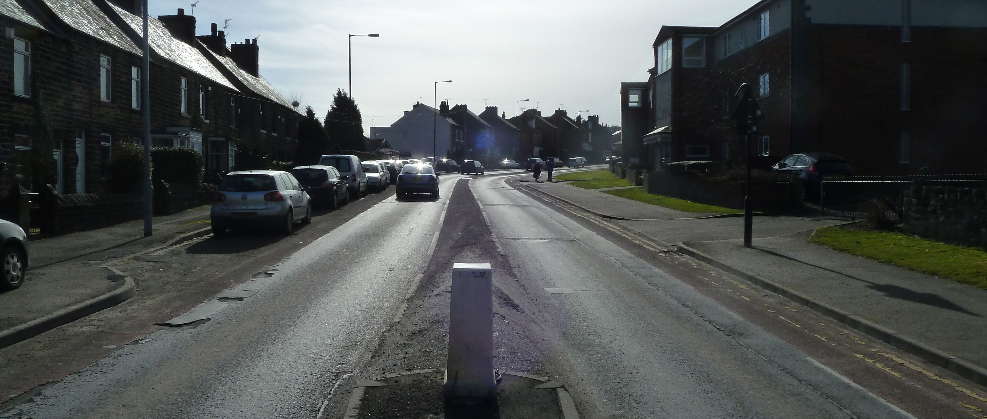 The Common, Ecclesfield. Definitely no Space for Cycling.