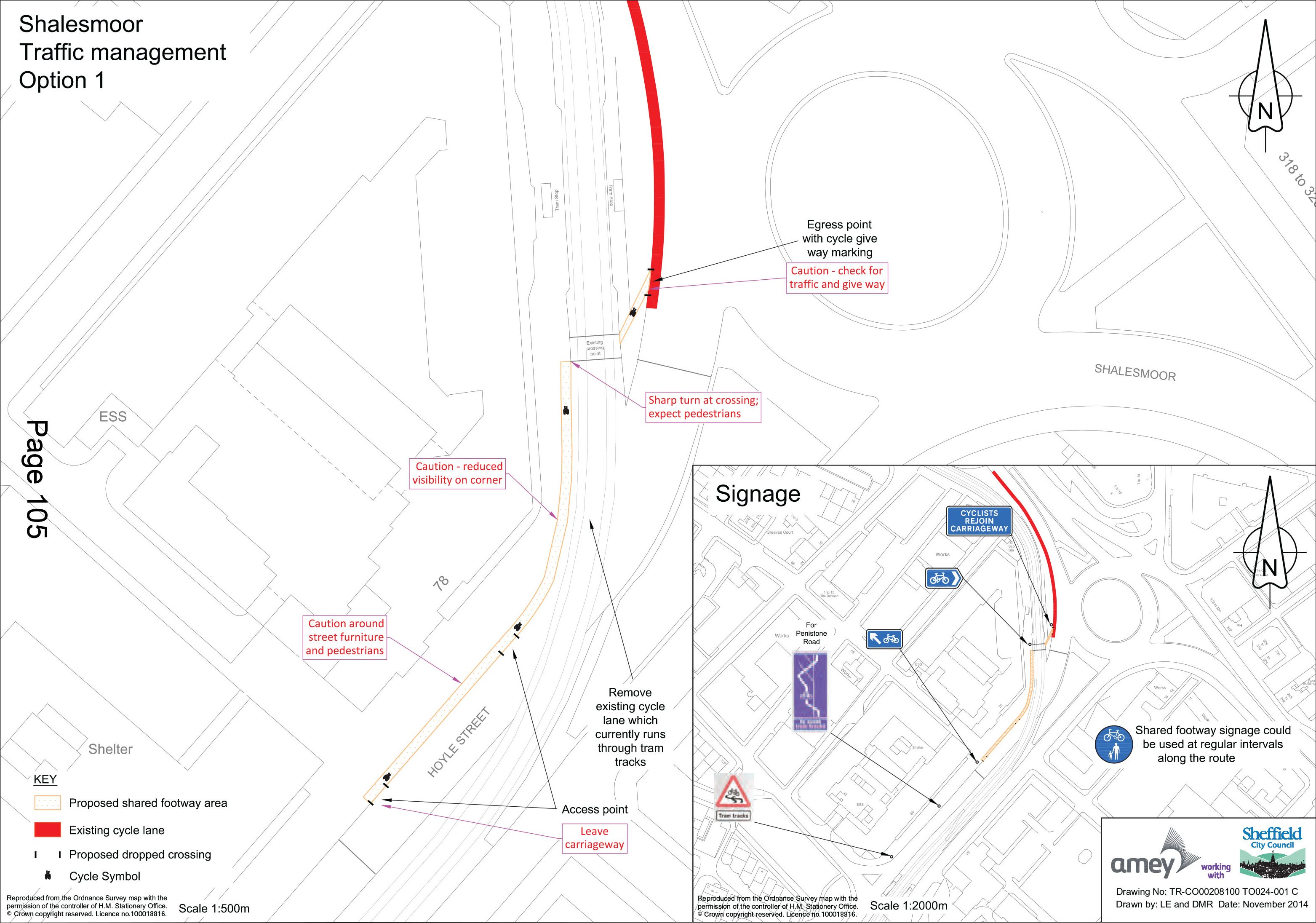 Shalesmoor Traffic Management Option 1