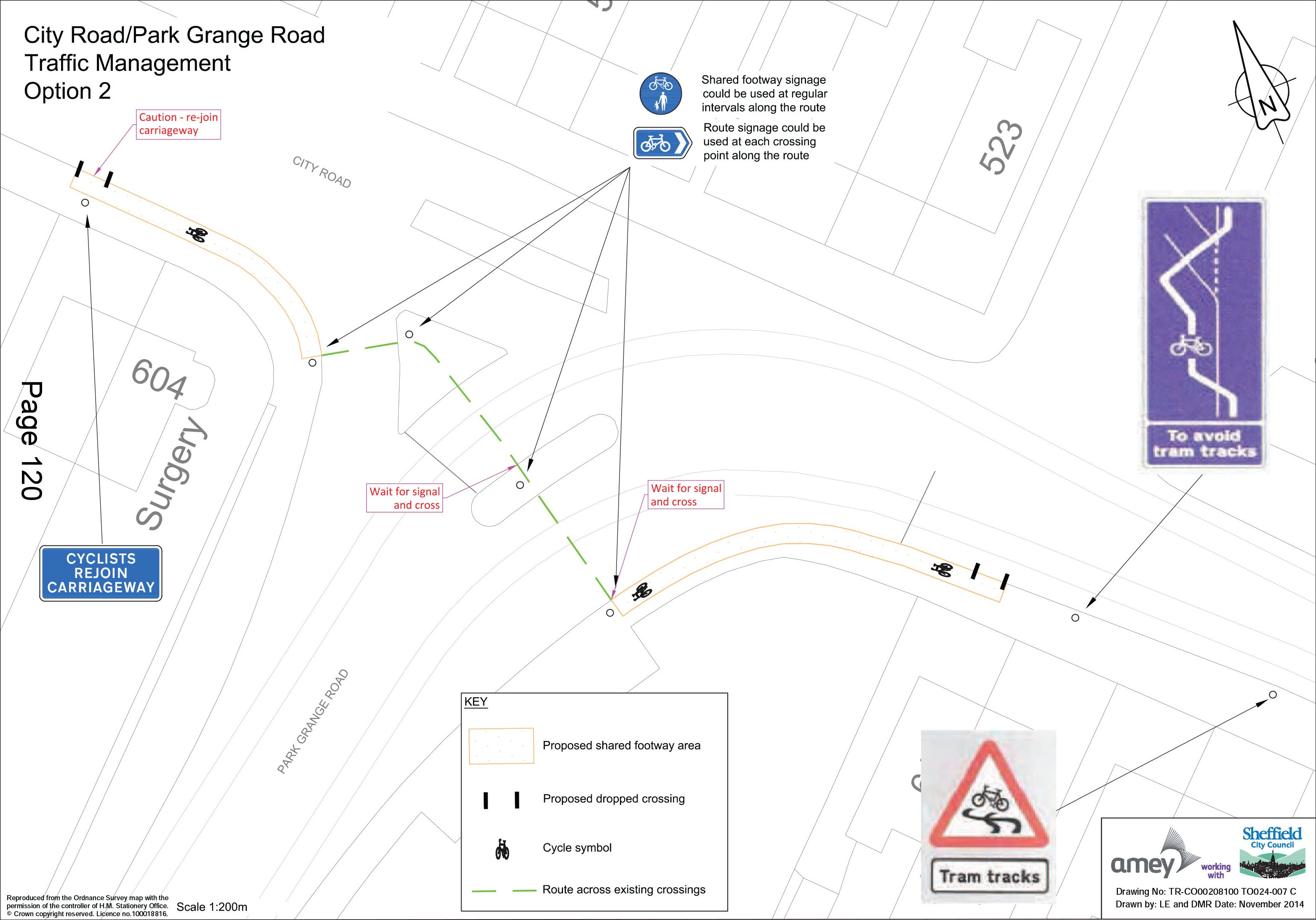 City Road/Park Grange Road Traffic Management Option 2