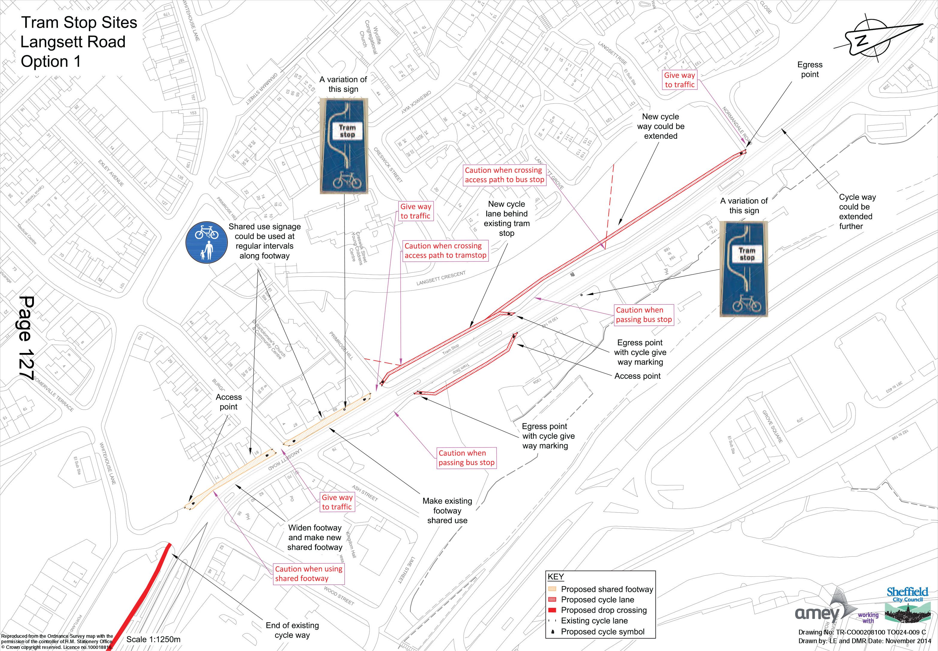 Tram Stop Sites Langsett Road Option 1