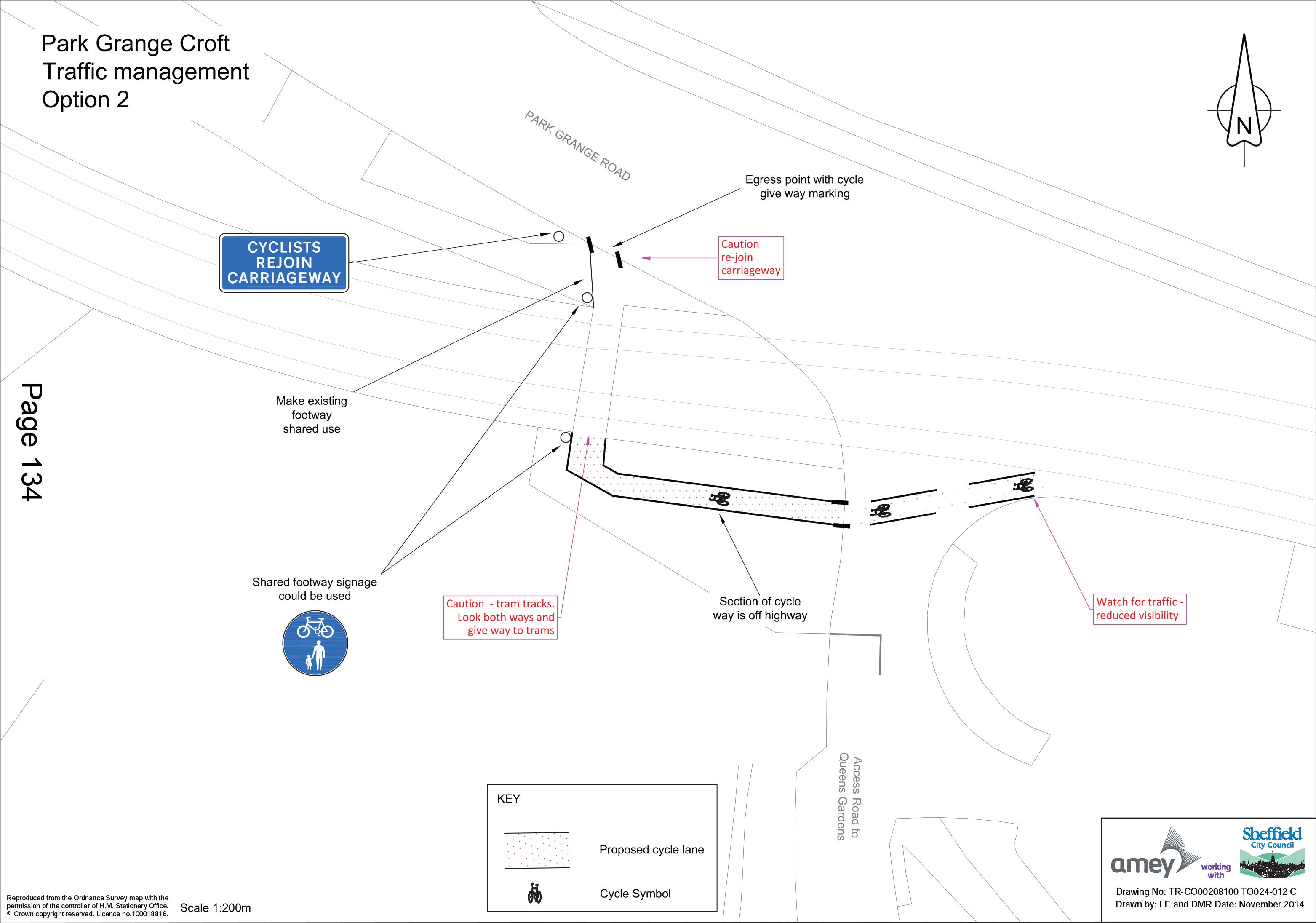 Park Grange Croft Traffic Management Option 2